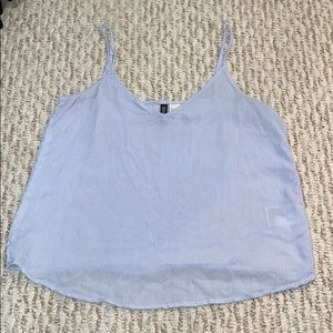 Flowy Blue Striped Tank Top